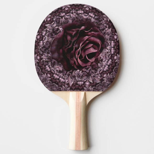 Raquette De Ping Pong Mandala de rose  (Devant)