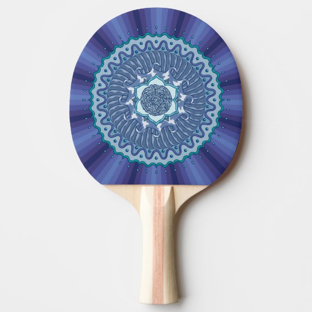 Raquette de Ping Pong Mandala d'Eau (Devant)