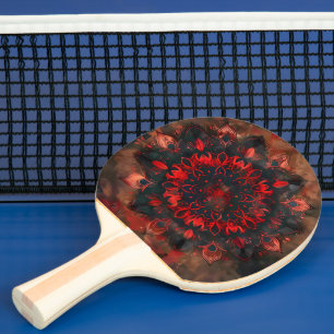 Raquette De Ping Pong Mandala foncé - Cadeau gothique Boho