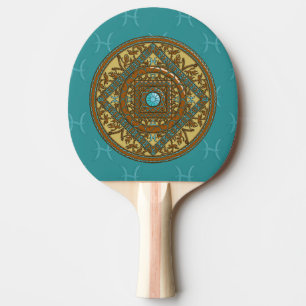 Raquette de ping pong Mandala Poissons