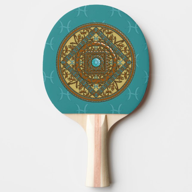 Raquette de ping pong Mandala Poissons (Devant)