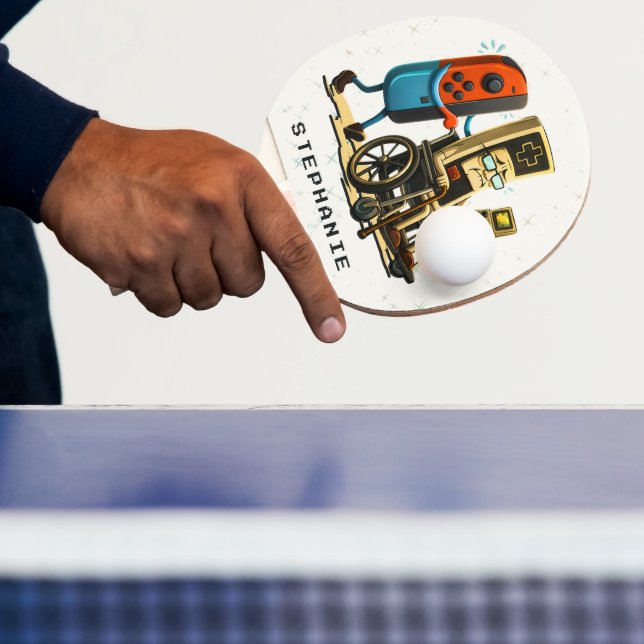 Raquette De Ping Pong Manette de jeu rétro drôle de contrôle de jeu Resp (Insitu)