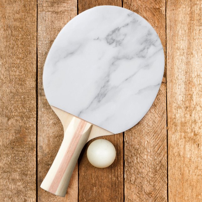 Raquette De Ping Pong Marbre Blanc Moderne et Propre (Créateur téléchargé)
