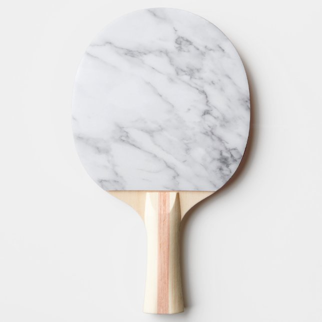 Raquette De Ping Pong Marbre Blanc Simple Moderne Propre (Devant)