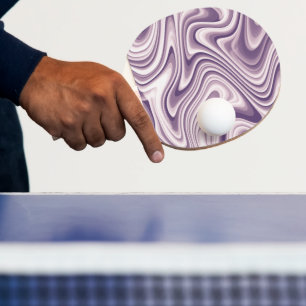 Raquette De Ping Pong Marbre Liquide Violet Abstrait Moderne