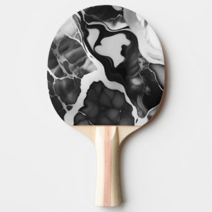 Raquette De Ping Pong Marbre noir et blanc tendance