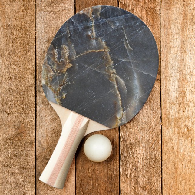 Raquette De Ping Pong Marbre noir et pierre dorée (Créateur téléchargé)