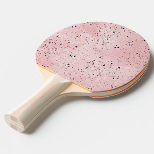 Raquette De Ping Pong Marbre rose et or Terrazzo
