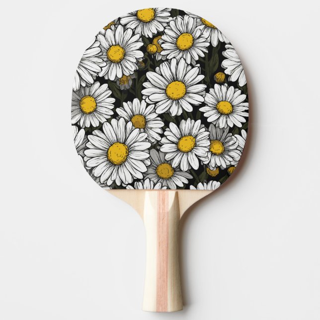 Raquette De Ping Pong Marguerites Style Comic (Devant)