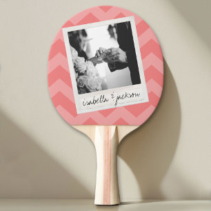 Raquette De Ping Pong Mariage Instagram Photo Retro frame Texte personna