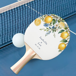 Raquette De Ping Pong Mariage personnalisé aux citrons Amalfi méditerran