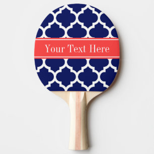 Raquette De Ping Pong Marine Blue Whats Marocain #5 Coral Nom Rouge Mono