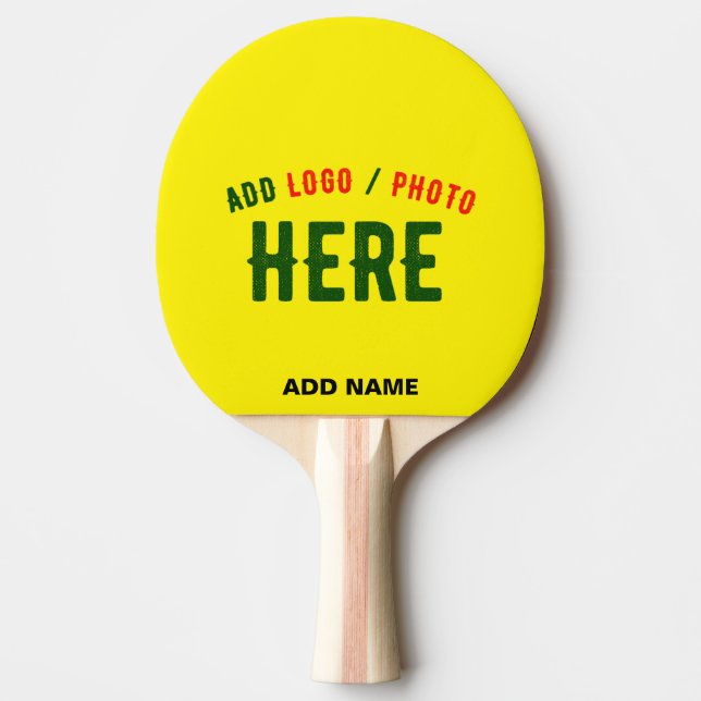 RAQUETTE DE PING PONG MARQUE VÉRIFIÉE JAUNE CLAIR ET MODERNE (Devant)