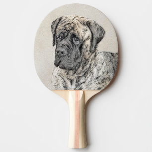 Raquette De Ping Pong Mastiff anglais (Brindle) Peinture - Chien Art