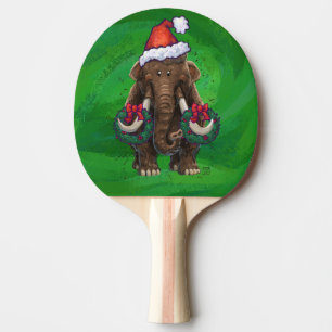 Raquette De Ping Pong Mastodon festif sur vert
