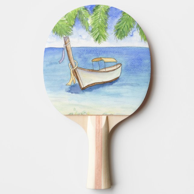 Raquette De Ping Pong Matin à Bali Aquarelle (Devant)