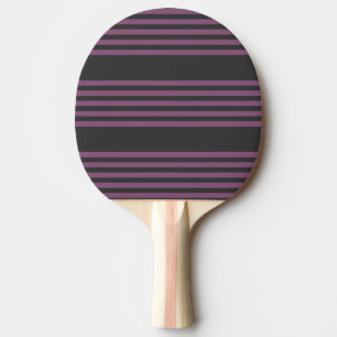 Raquette De Ping Pong Mauve violet et charbon de bois cinq bandes motif