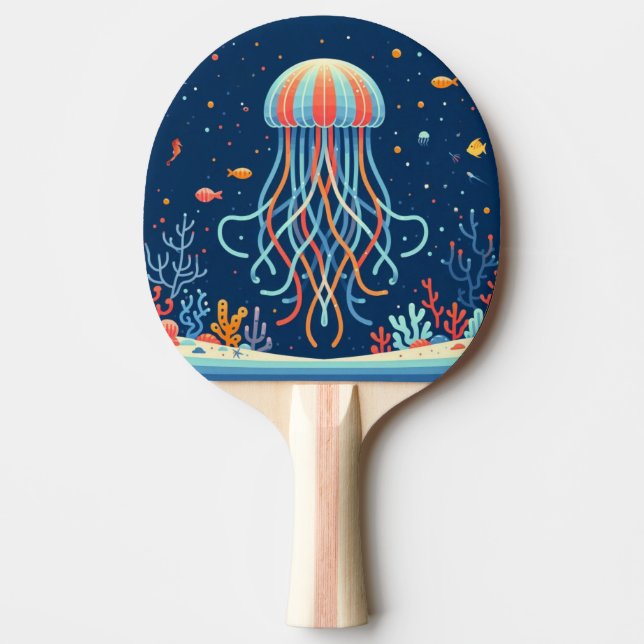 Raquette De Ping Pong méduse marine/plage/côtière (Devant)