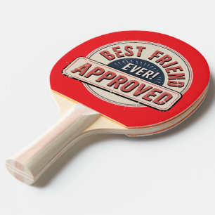 Raquette De Ping Pong Meilleur Ami Jamais ! Conception de texte approuvé