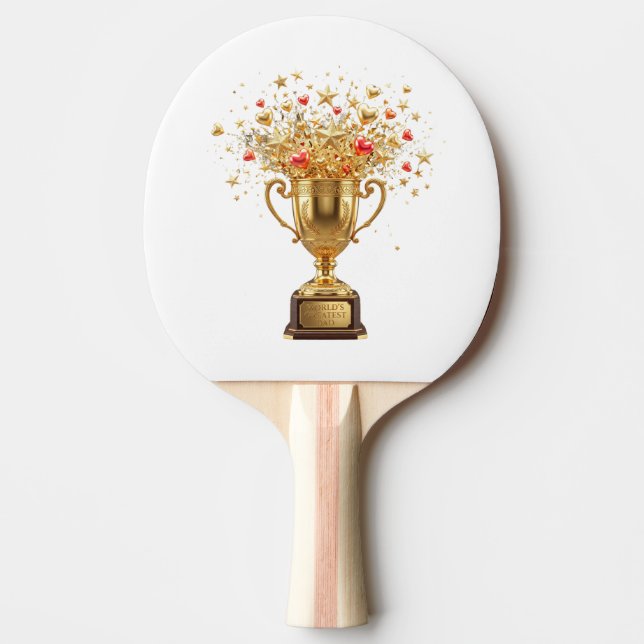 Raquette De Ping Pong Meilleur Papa du Monde (Devant)
