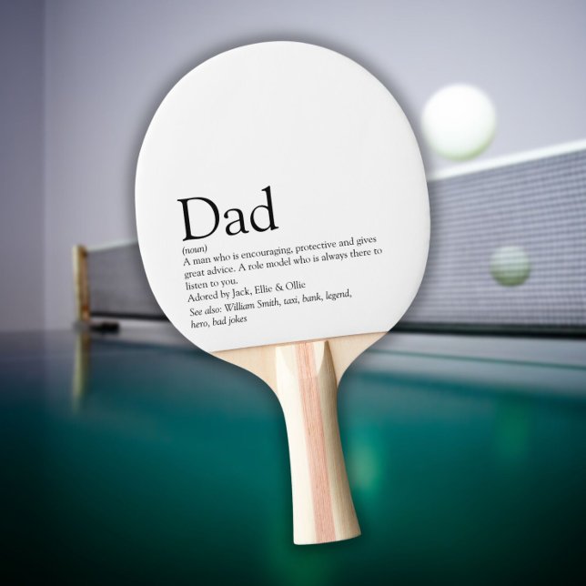 Raquette De Ping Pong Meilleur papa papa papa papa papa papa du monde Dé (World's Best Ever Dad Daddy Father Definition Ping Pong Paddle)