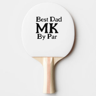 Raquette De Ping Pong Meilleur papa par monogramme fête des pères rusti