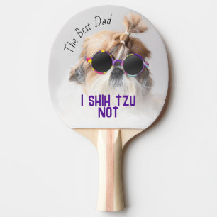 Raquette De Ping Pong Meilleur papa Shih Tzu Pas mignon drôle photo de c