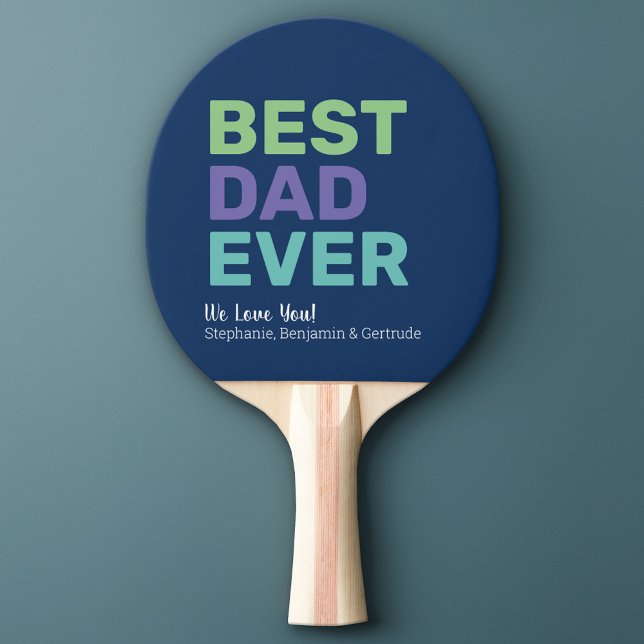 Raquette De Ping Pong Meilleur Père Jamais - Salutation fantasque (Custom Ping Pong Paddle)