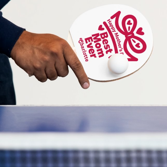 Raquette De Ping Pong Meilleure Maman Ever – Conception de Cadeau de Fêt (Insitu)