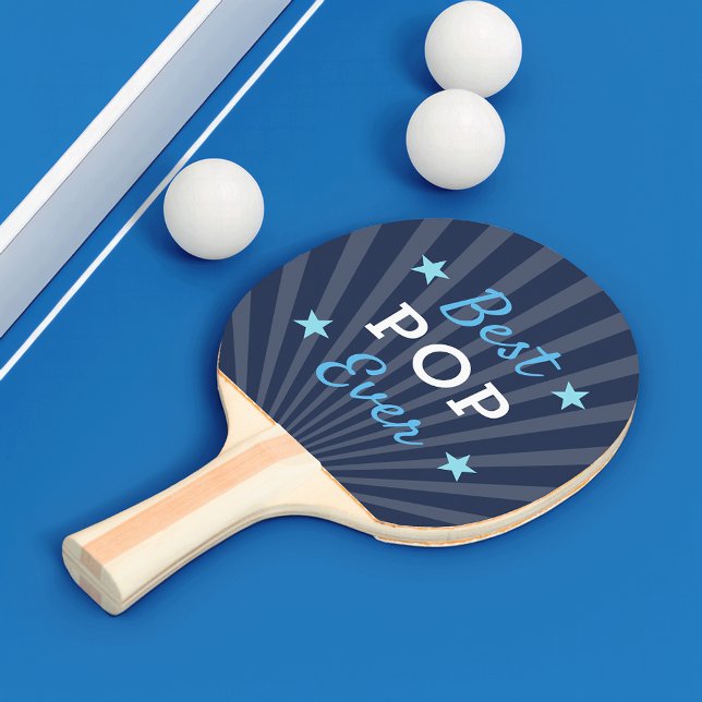 Raquette De Ping Pong Meilleure pop jamais | Fête des pères grand-père c (Créateur téléchargé)