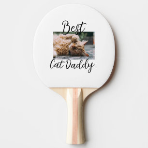 Raquette De Ping Pong Meilleurs parents de chat Papa photo de papa maman