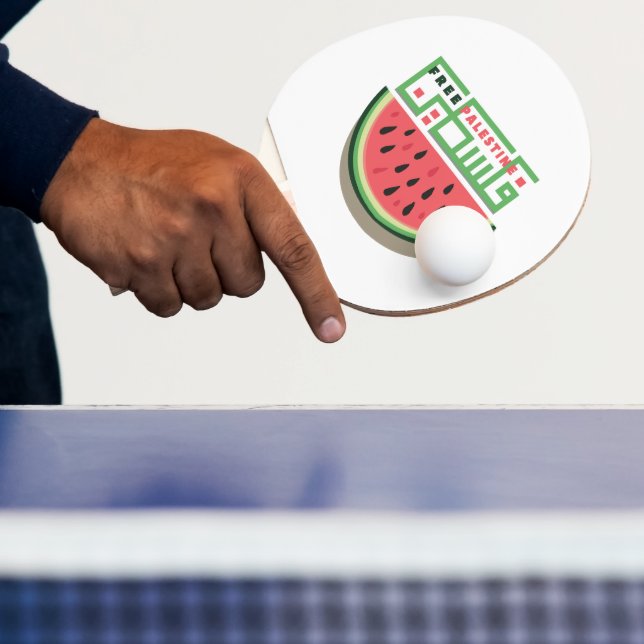 RAQUETTE DE PING PONG MELON D'EAU POUR LA PALESTINE LIBRE (Insitu)