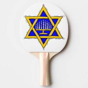 Raquette De Ping Pong Menorah chez l'étoile de David