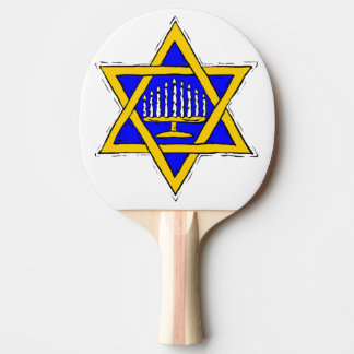 Raquette De Ping Pong Menorah chez l'étoile de David