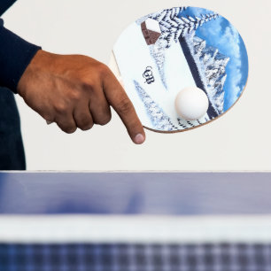 Raquette De Ping Pong Merveille d'hiver avec texte