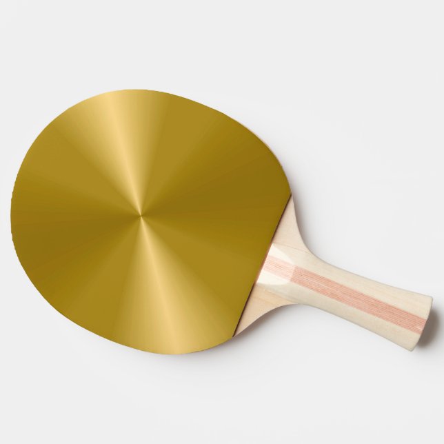 Raquette de Ping Pong Métallique Or (Côté)
