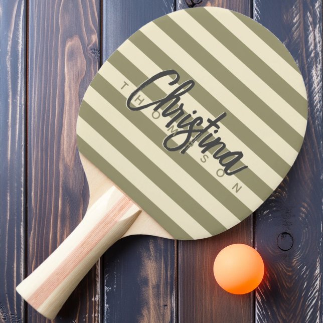 Raquette De Ping Pong Mi-siècle Polo Sage Meadow Nom Peint (Créateur téléchargé)