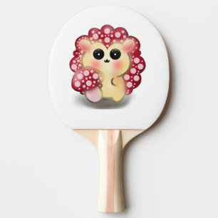 Raquette De Ping Pong Mignon Art de Hérisson Champignon Rouge Kawaii