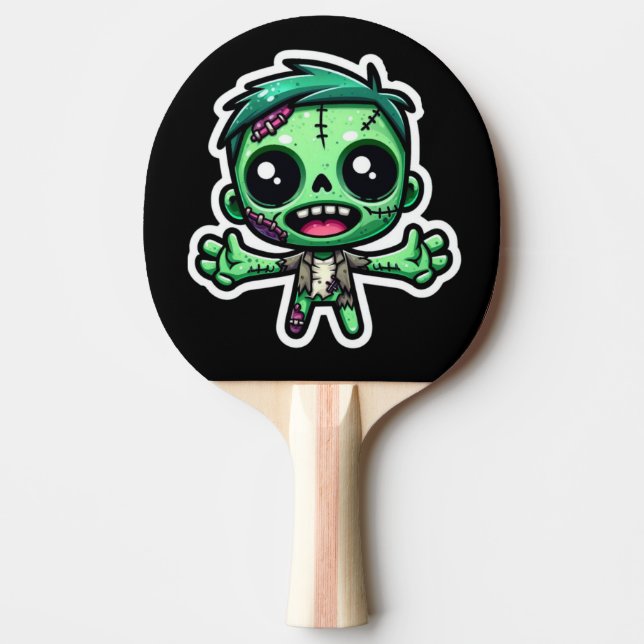 Raquette De Ping Pong Mignonne, drôle de zombie (Devant)