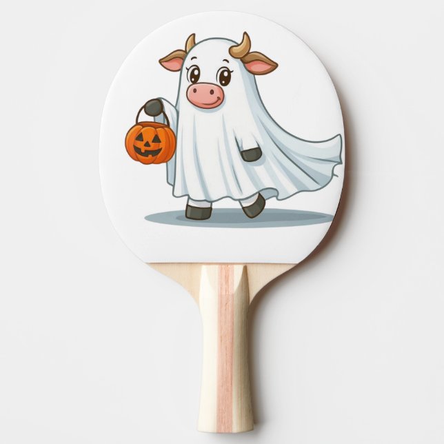 Raquette De Ping Pong Mignonne, lunatique, vache fantôme (Devant)
