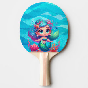 Raquette De Ping Pong Mignonne sirène sous-marine
