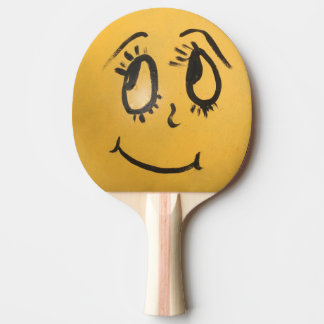 Raquette De Ping Pong Mignonne Visage Heureux