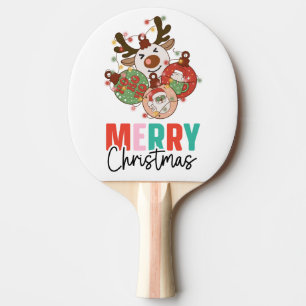 Raquette De Ping Pong Mignons ornements - Joyeux Noël