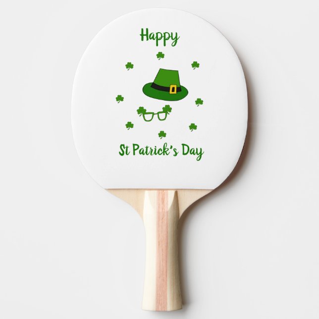 Raquette De Ping Pong Mini Mignonne Bonne St Patrick Joyeuse Journée (Devant)