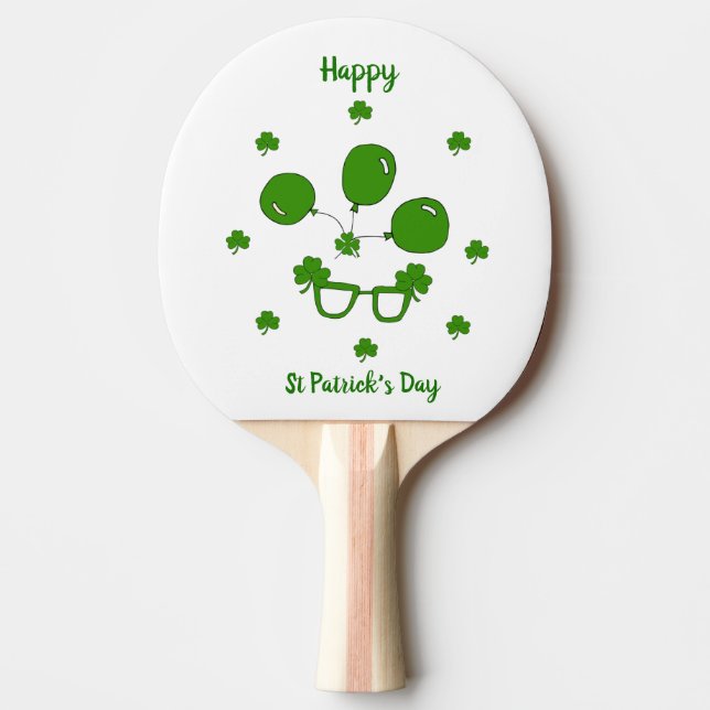 Raquette De Ping Pong Mini Mignonne Bonne St Patrick Joyeuse Journée (Devant)
