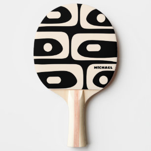 Raquette De Ping Pong Mini-siècle moderne minimaliste Personnalisé noir