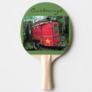 Raquette De Ping Pong Minuscule caravane rouge tzigane Customisé Thunde