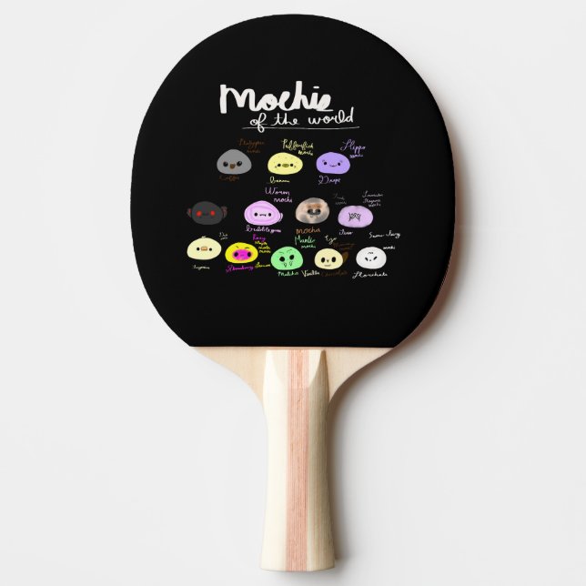 Raquette De Ping Pong Mochis du monde Mignons Drôles (Devant)