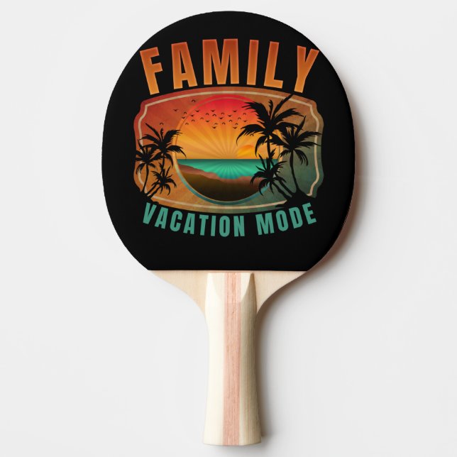 RAQUETTE DE PING PONG MODE VACANCES FAMILIALES (Devant)