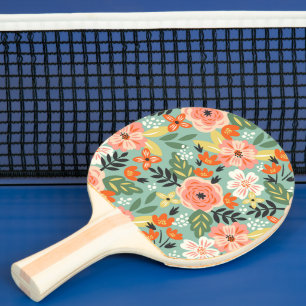 Raquette De Ping Pong Modèle floral du jardin